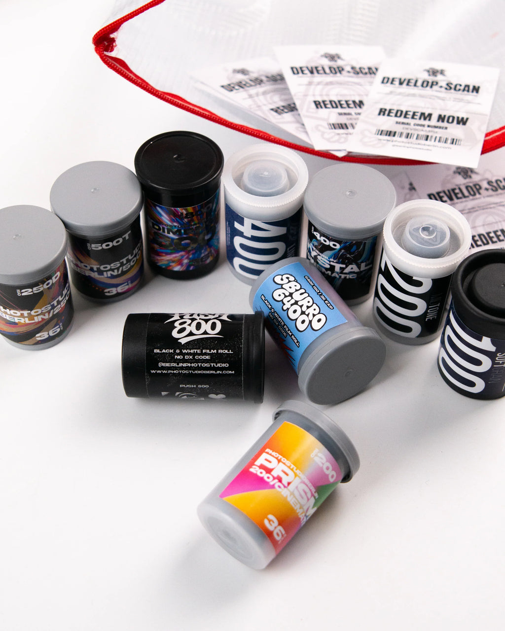 Travel Pack – 10 Film + 10 Develop & Scan Vouchers - Photo Studio Berlin