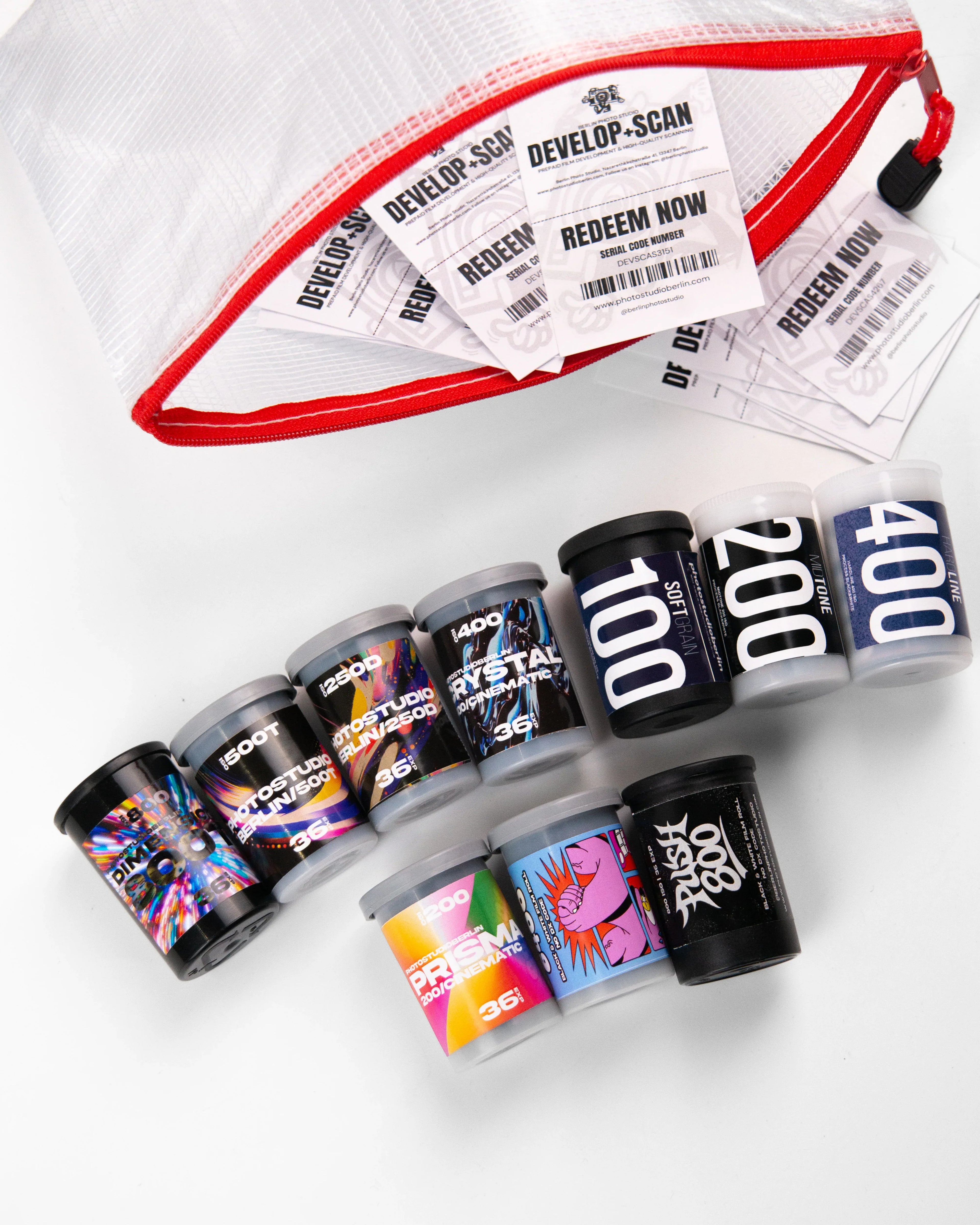 Travel Pack – 10 Film + 10 Develop & Scan Vouchers - Photo Studio Berlin